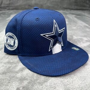 New Era Dallas Cowboys NFL Sideline Navy Blue Star Logo 59Fifty Fitted Hat 7 1/2